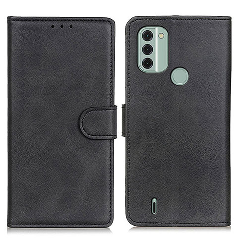 Custodia Portafoglio In Pelle Cover con Supporto A05D per Nokia C31 Nero