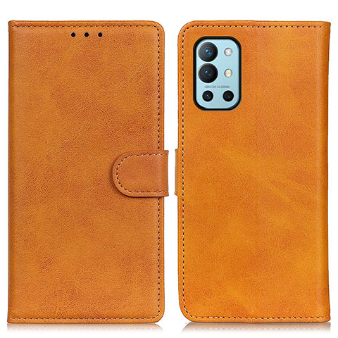 Custodia Portafoglio In Pelle Cover con Supporto A05D per OnePlus 9R 5G Marrone