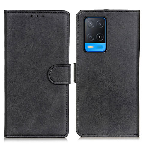 Custodia Portafoglio In Pelle Cover con Supporto A05D per Oppo A54 4G Nero