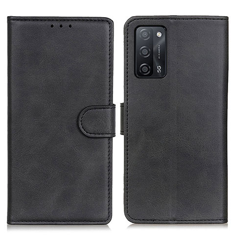 Custodia Portafoglio In Pelle Cover con Supporto A05D per Oppo A55 5G Nero