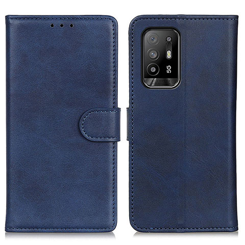 Custodia Portafoglio In Pelle Cover con Supporto A05D per Oppo A95 5G Blu