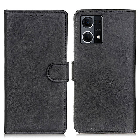 Custodia Portafoglio In Pelle Cover con Supporto A05D per Oppo F21 Pro 4G Nero