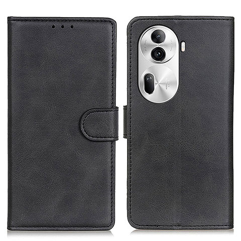 Custodia Portafoglio In Pelle Cover con Supporto A05D per Oppo Reno11 Pro 5G Nero