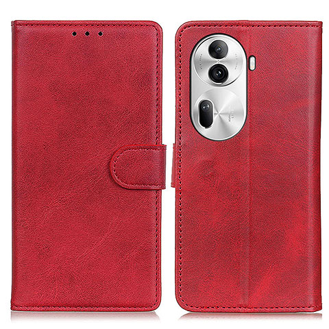 Custodia Portafoglio In Pelle Cover con Supporto A05D per Oppo Reno11 Pro 5G Rosso