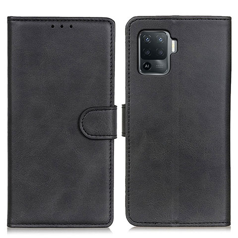 Custodia Portafoglio In Pelle Cover con Supporto A05D per Oppo Reno5 F Nero