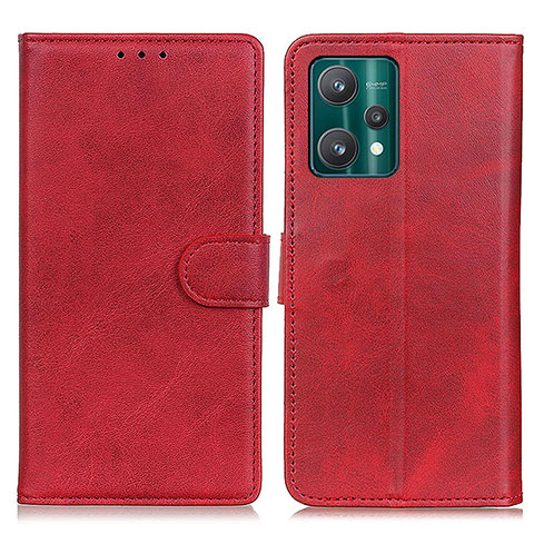 Custodia Portafoglio In Pelle Cover con Supporto A05D per Realme 9 5G Rosso