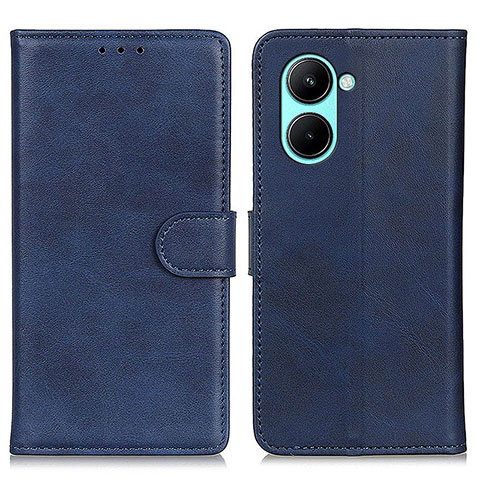 Custodia Portafoglio In Pelle Cover con Supporto A05D per Realme C33 (2023) Blu