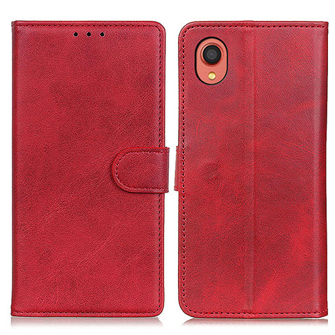 Custodia Portafoglio In Pelle Cover con Supporto A05D per Samsung Galaxy A22 5G SC-56B Rosso