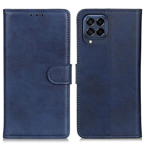 Custodia Portafoglio In Pelle Cover con Supporto A05D per Samsung Galaxy M53 5G Blu