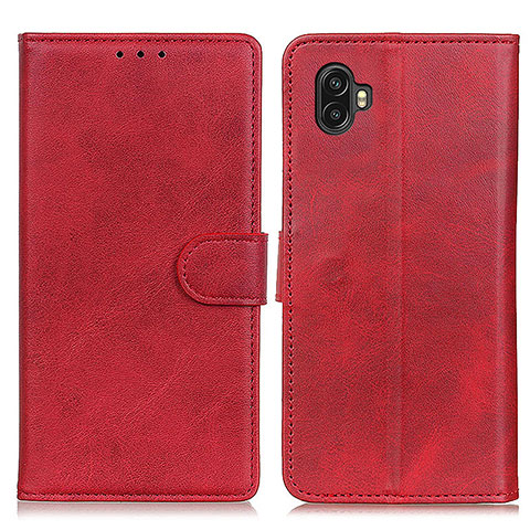 Custodia Portafoglio In Pelle Cover con Supporto A05D per Samsung Galaxy XCover 6 Pro 5G Rosso