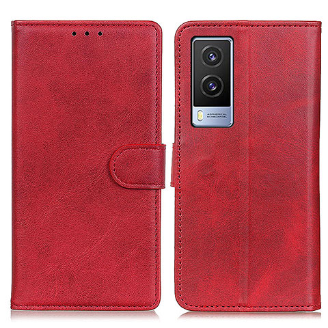 Custodia Portafoglio In Pelle Cover con Supporto A05D per Vivo V21e 5G Rosso