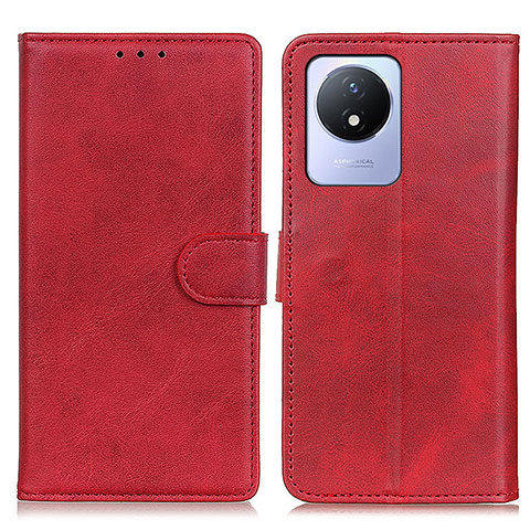 Custodia Portafoglio In Pelle Cover con Supporto A05D per Vivo Y11 (2023) Rosso