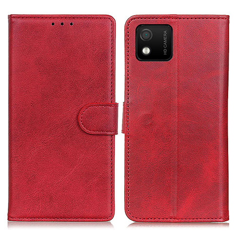 Custodia Portafoglio In Pelle Cover con Supporto A05D per Wiko Y52 Rosso