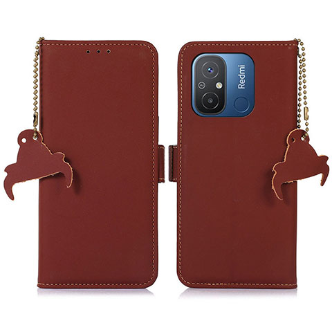 Custodia Portafoglio In Pelle Cover con Supporto A05D per Xiaomi Redmi 11A 4G Marrone