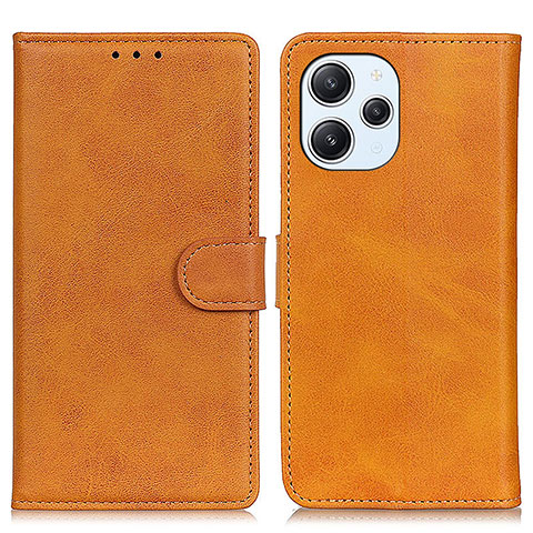 Custodia Portafoglio In Pelle Cover con Supporto A05D per Xiaomi Redmi 12 4G Marrone