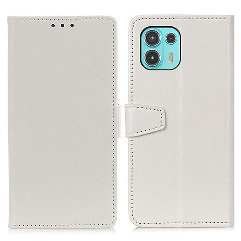 Custodia Portafoglio In Pelle Cover con Supporto A06D per Motorola Moto Edge 20 Lite 5G Bianco