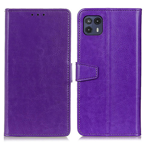 Custodia Portafoglio In Pelle Cover con Supporto A06D per Motorola Moto G50 5G Viola