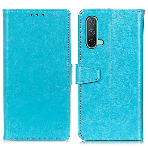 Custodia Portafoglio In Pelle Cover con Supporto A06D per OnePlus Nord CE 5G Cielo Blu