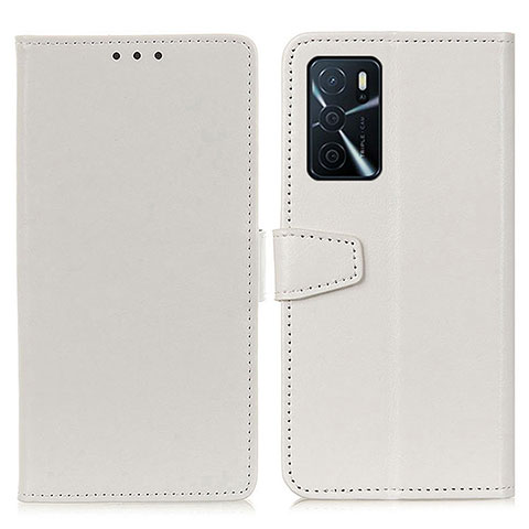 Custodia Portafoglio In Pelle Cover con Supporto A06D per Oppo A16s Bianco