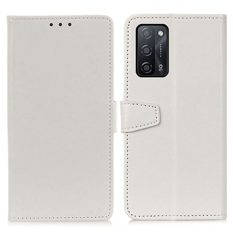 Custodia Portafoglio In Pelle Cover con Supporto A06D per Oppo A53s 5G Bianco