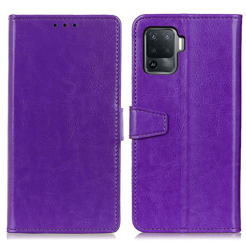 Custodia Portafoglio In Pelle Cover con Supporto A06D per Oppo A94 4G Viola