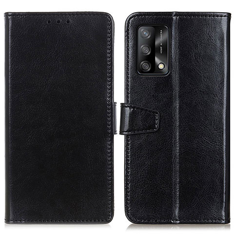 Custodia Portafoglio In Pelle Cover con Supporto A06D per Oppo F19 Nero