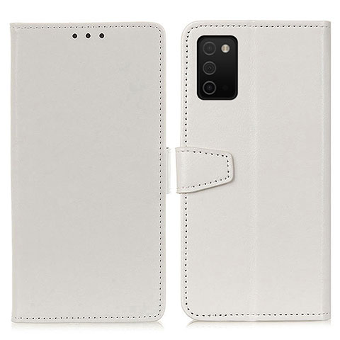 Custodia Portafoglio In Pelle Cover con Supporto A06D per Samsung Galaxy A03s Bianco