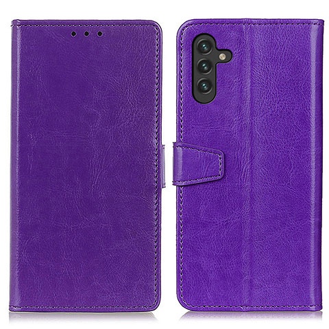 Custodia Portafoglio In Pelle Cover con Supporto A06D per Samsung Galaxy A04s Viola