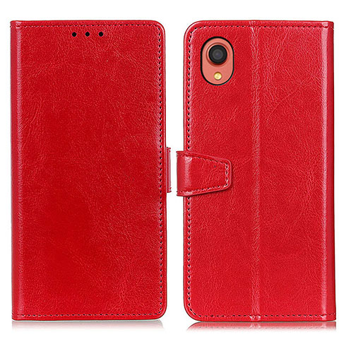 Custodia Portafoglio In Pelle Cover con Supporto A06D per Samsung Galaxy A22 5G SC-56B Rosso