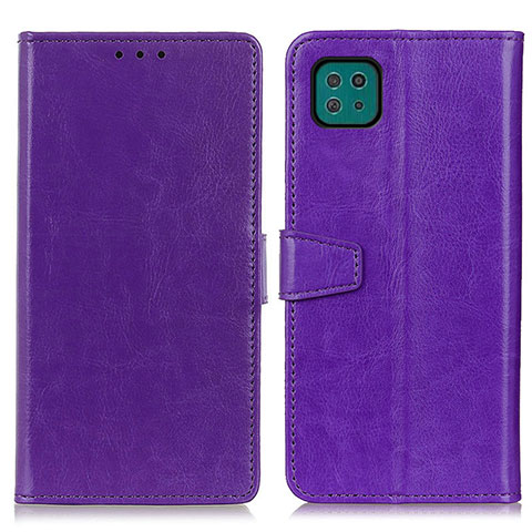 Custodia Portafoglio In Pelle Cover con Supporto A06D per Samsung Galaxy A22s 5G Viola