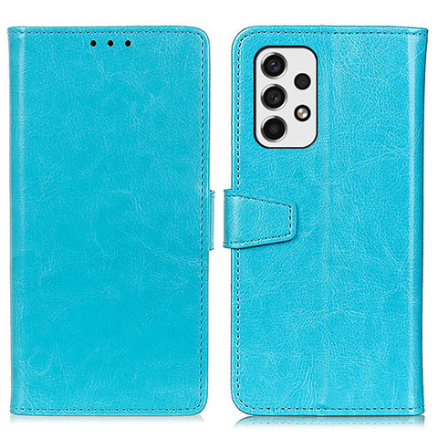 Custodia Portafoglio In Pelle Cover con Supporto A06D per Samsung Galaxy A53 5G Cielo Blu