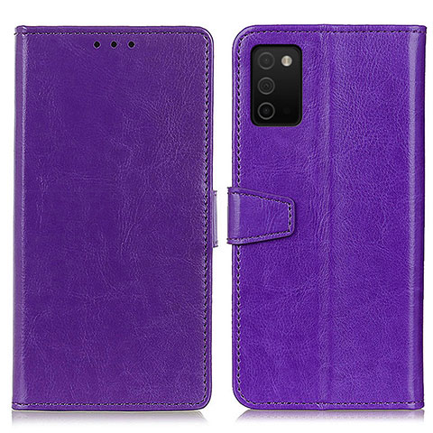 Custodia Portafoglio In Pelle Cover con Supporto A06D per Samsung Galaxy F02S SM-E025F Viola