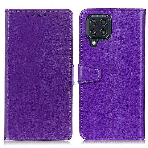 Custodia Portafoglio In Pelle Cover con Supporto A06D per Samsung Galaxy M32 4G Viola