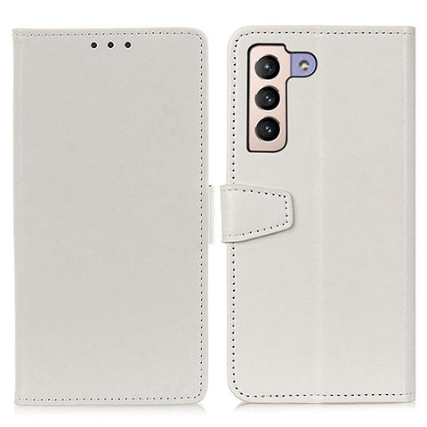 Custodia Portafoglio In Pelle Cover con Supporto A06D per Samsung Galaxy S22 5G Bianco