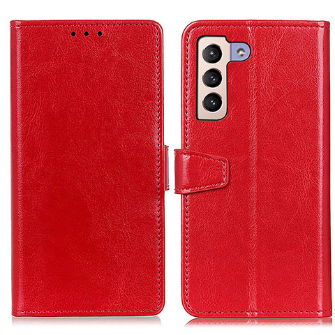 Custodia Portafoglio In Pelle Cover con Supporto A06D per Samsung Galaxy S22 5G Rosso