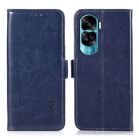 Custodia Portafoglio In Pelle Cover con Supporto A07D per Huawei Honor 90 Lite 5G Blu