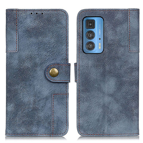 Custodia Portafoglio In Pelle Cover con Supporto A07D per Motorola Moto Edge 20 Pro 5G Blu