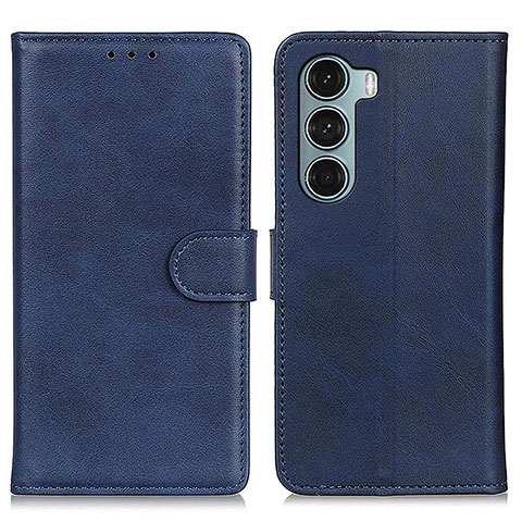 Custodia Portafoglio In Pelle Cover con Supporto A07D per Motorola Moto Edge S30 5G Blu