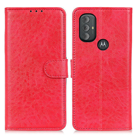 Custodia Portafoglio In Pelle Cover con Supporto A07D per Motorola Moto G Play Gen 2 Rosso