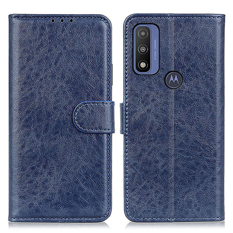 Custodia Portafoglio In Pelle Cover con Supporto A07D per Motorola Moto G Pure Blu