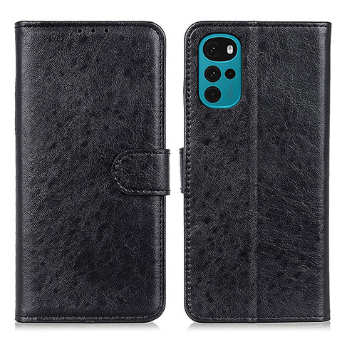 Custodia Portafoglio In Pelle Cover con Supporto A07D per Motorola Moto G22 Nero