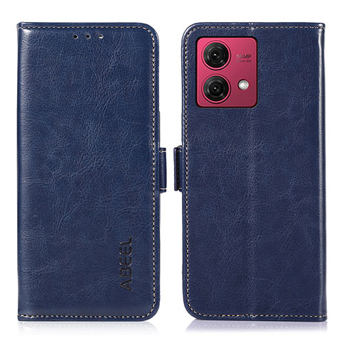 Custodia Portafoglio In Pelle Cover con Supporto A07D per Motorola Moto G84 5G Blu