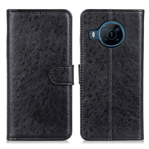 Custodia Portafoglio In Pelle Cover con Supporto A07D per Nokia X100 5G Nero