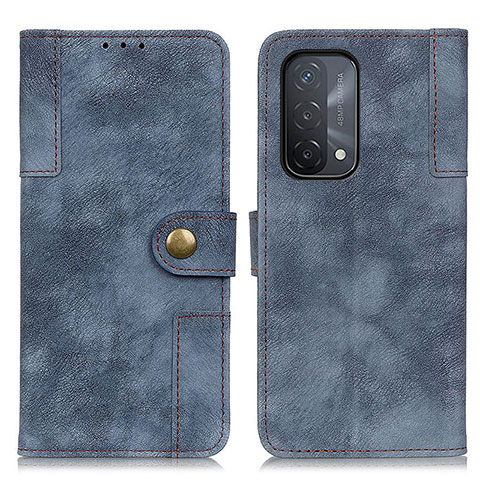 Custodia Portafoglio In Pelle Cover con Supporto A07D per Oppo A54 5G Blu