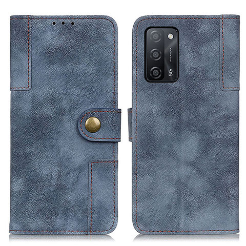 Custodia Portafoglio In Pelle Cover con Supporto A07D per Oppo A55 5G Blu