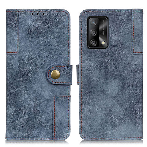 Custodia Portafoglio In Pelle Cover con Supporto A07D per Oppo F19 Blu