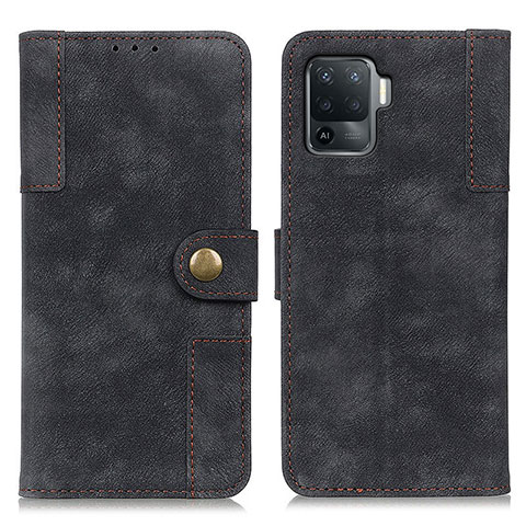 Custodia Portafoglio In Pelle Cover con Supporto A07D per Oppo Reno5 F Nero