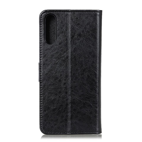 Custodia Portafoglio In Pelle Cover con Supporto A07D per Samsung Galaxy A02 Nero