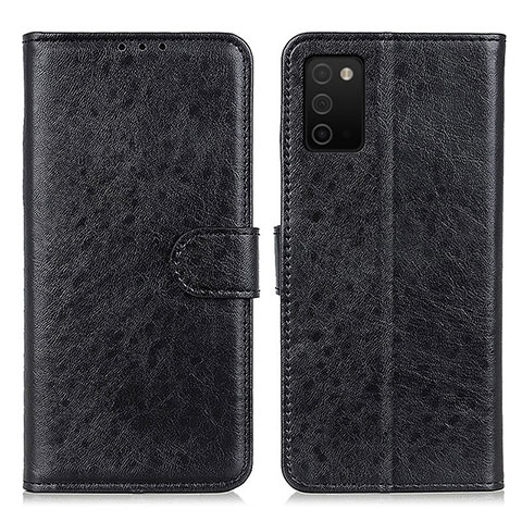 Custodia Portafoglio In Pelle Cover con Supporto A07D per Samsung Galaxy A02s Nero