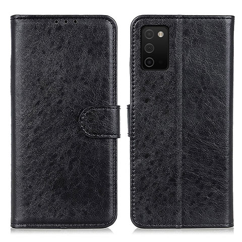 Custodia Portafoglio In Pelle Cover con Supporto A07D per Samsung Galaxy A03s Nero